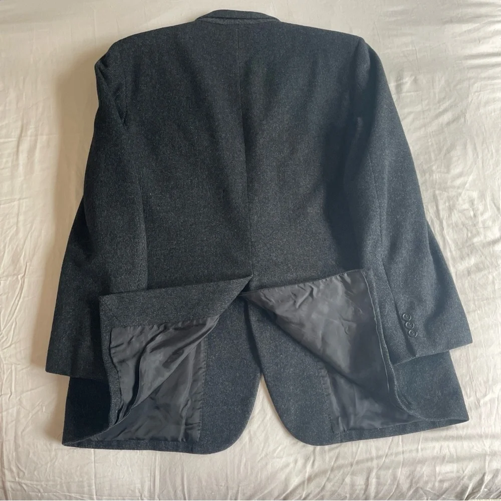 Shyrock's Men's Camel And Wool‎ Charcoal Blazer Chest 46 Length 33 Arm 26